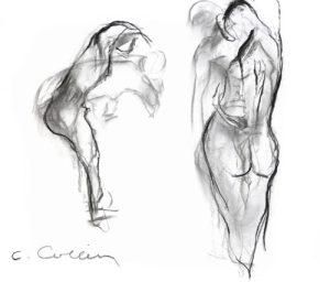 croquis dessin fusain