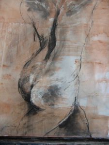 tableau peinture corps nu