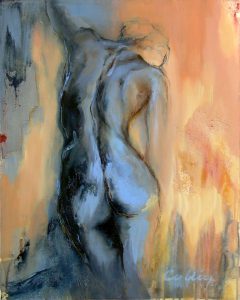 peinture femme nue de dos